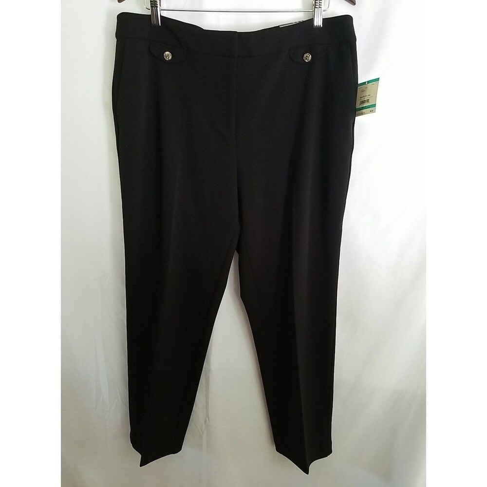 Anne Klein Pants Women’s Black Dress Pants Slim Ankle Size 16
